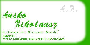 aniko nikolausz business card